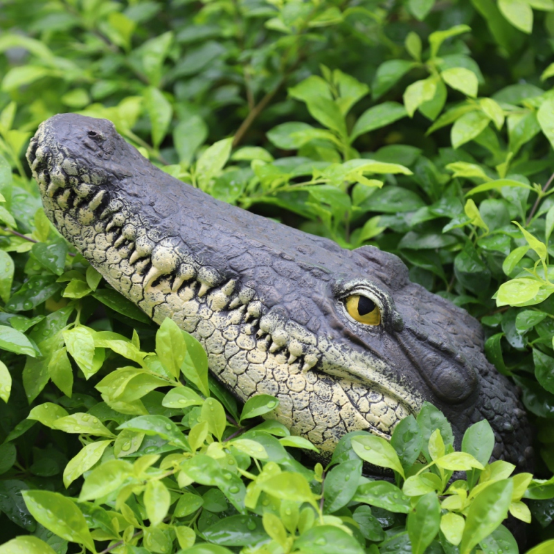 Garden Artificial Fake Crocodile Alligator Head Decors Floating Foam